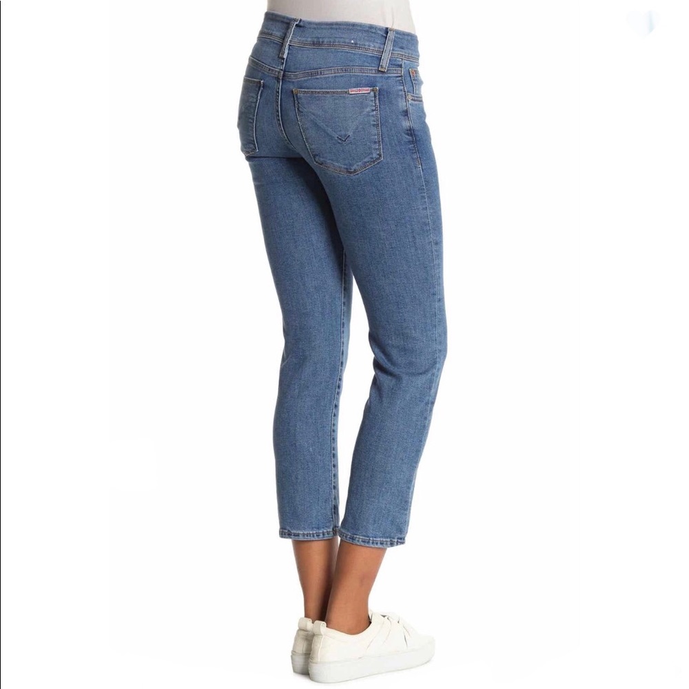 Hudson Ginny Faded Mid Rise Straight Leg Crop Jeans Hoxton Med Blue Wash 26 NWT
